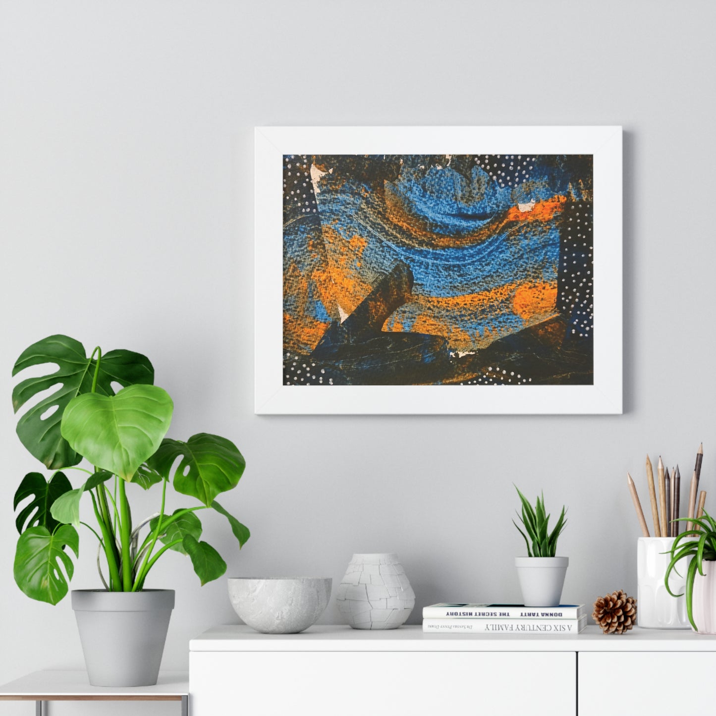 Framed Horizontal Poster wall decor modern abstract art