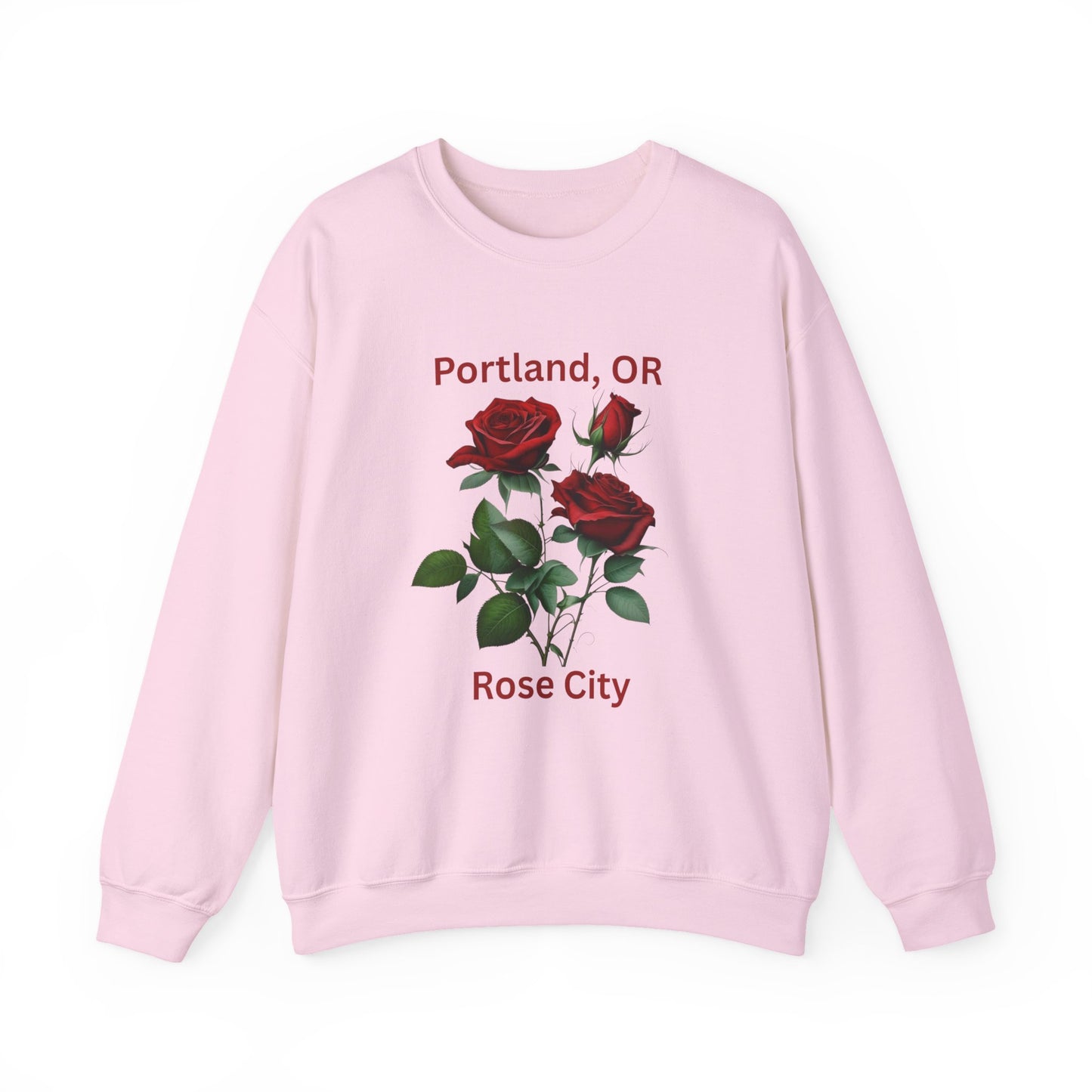 Crewneck Sweatshirt - Portland, OR Rose City Design