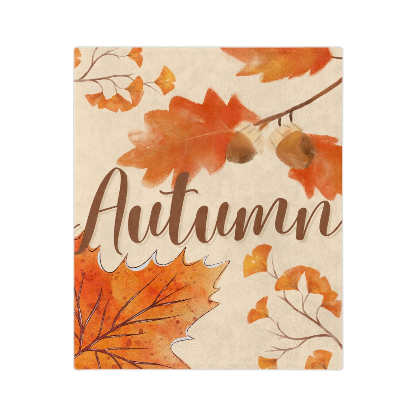 Autumn Leaf Microfiber Blanket - Cozy Fall Decor, Soft Throw Blanket, Gift for Home, Seasonal Warmth, Camping Blanket