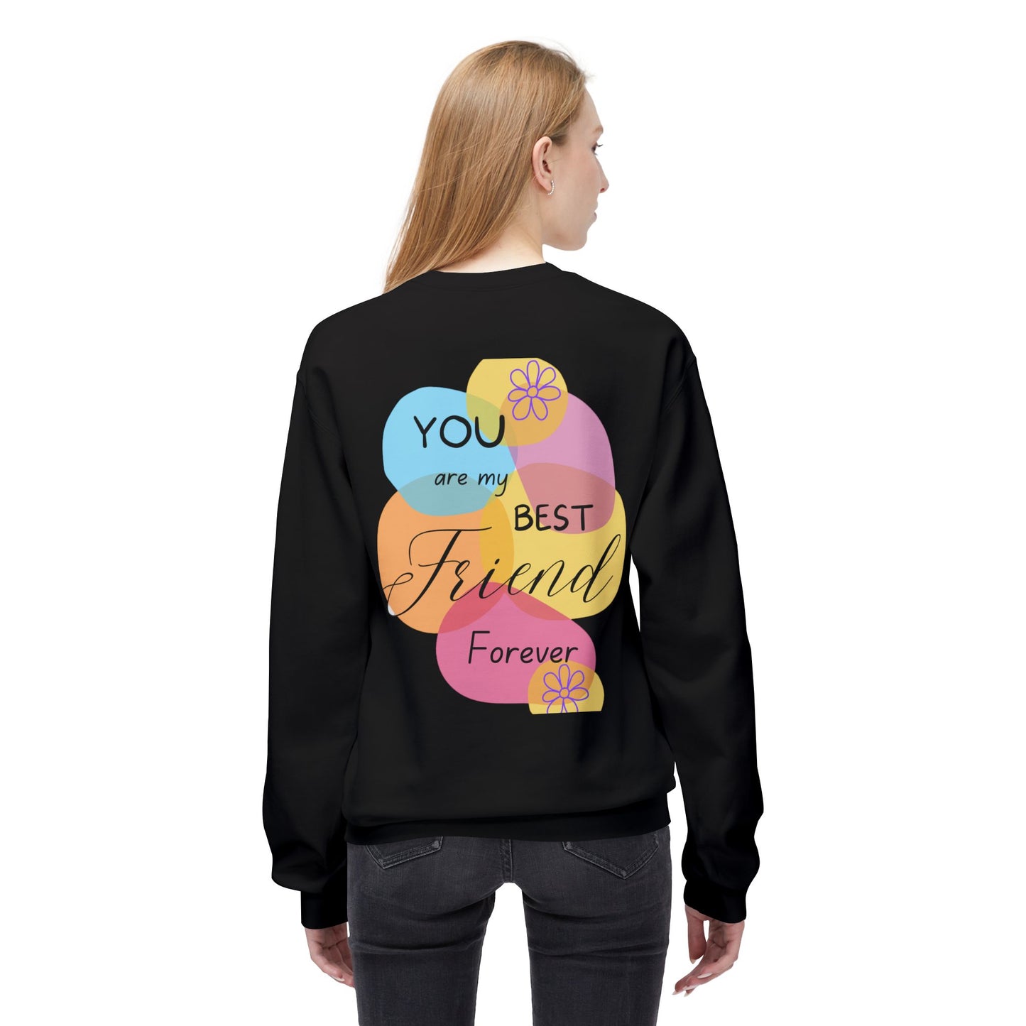 Fleece Sweatshirt - Digital Abstract Shapes - Bright and Happy Colors