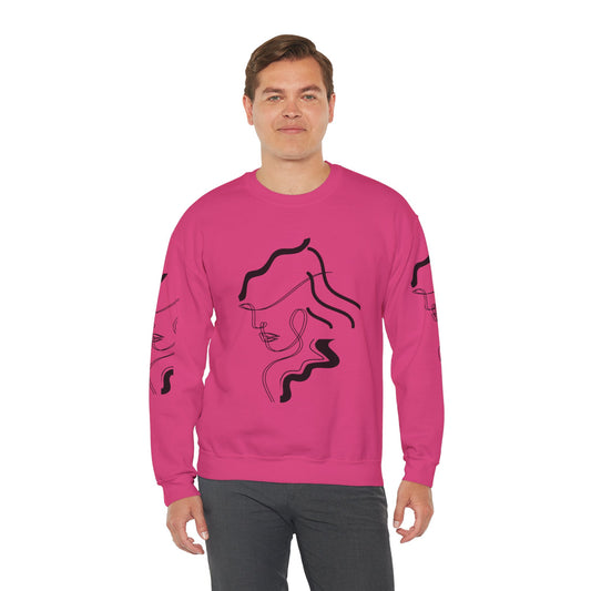 Abstract Line Art Sweatshirt - Minimal and Elegant Design