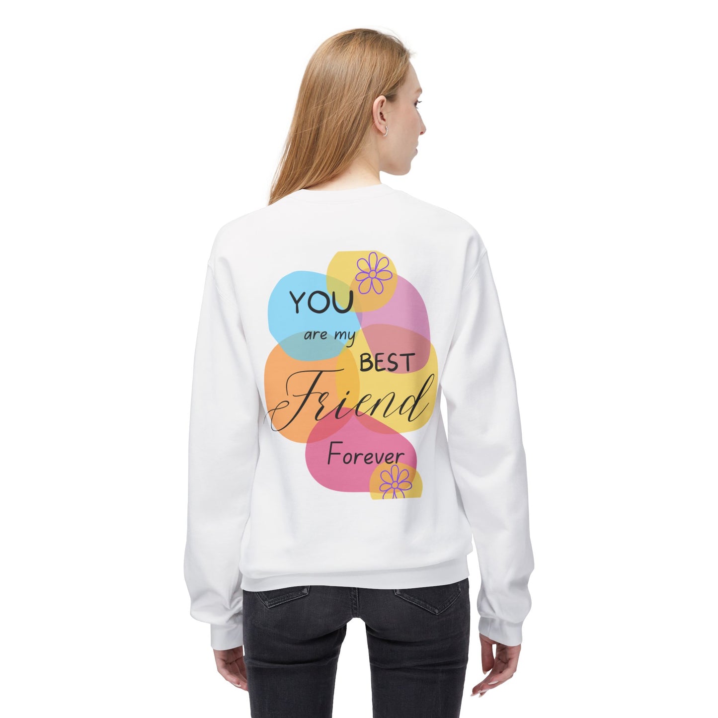 Fleece Sweatshirt - Digital Abstract Shapes - Bright and Happy Colors