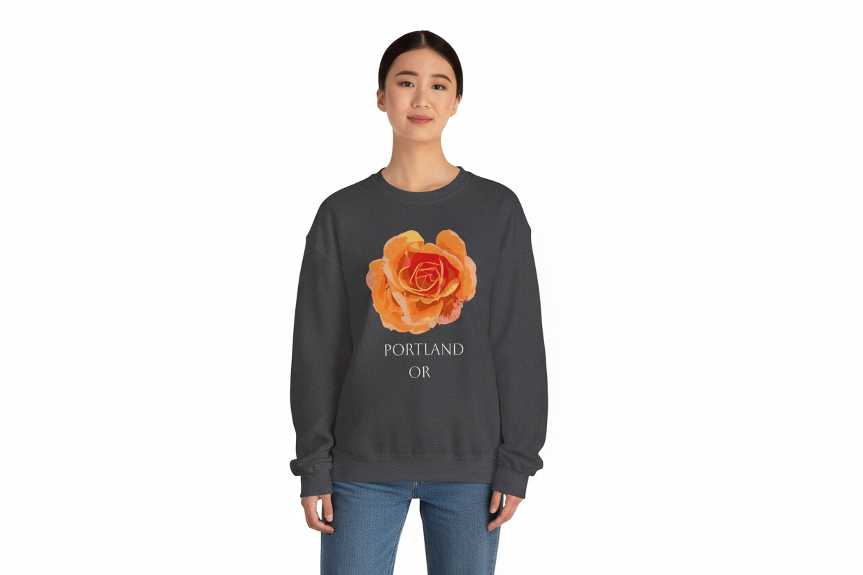 Portland Oregon Rose City Sweatshirt - Crewneck