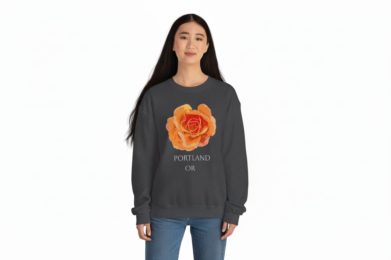Portland Oregon Rose City Sweatshirt - Crewneck