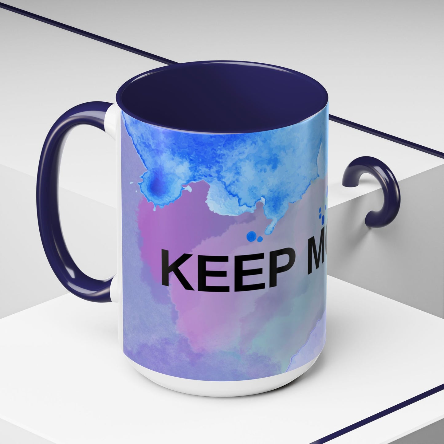 Mug - Abstract Shapes and Calming Colors - Inspirational Morning Coffee Cup