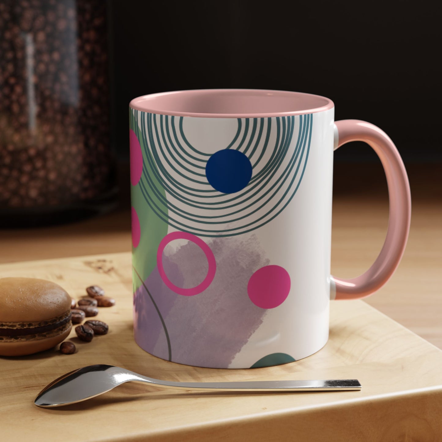 Mug - Abstract Digital Shapes Colorful Whimsical Minimalistic Design