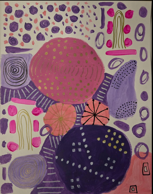 Pink and Purple 11x14