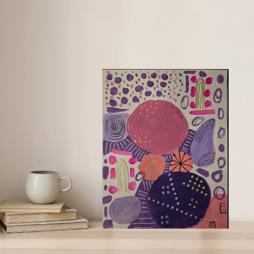 Pink and Purple 11x14